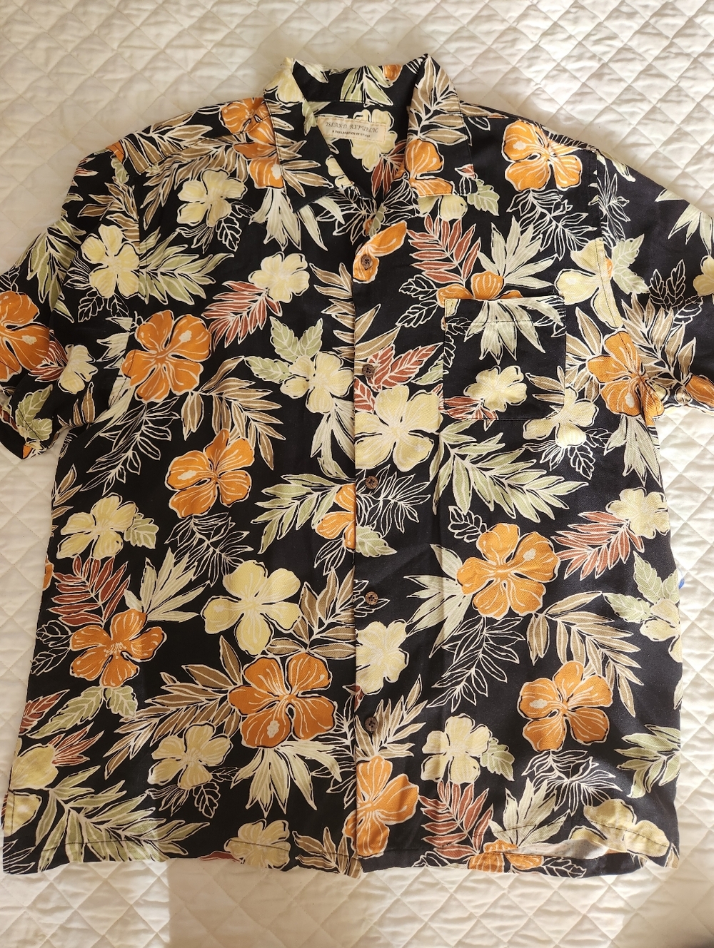 Oversized ISLAND Silk Button up Top